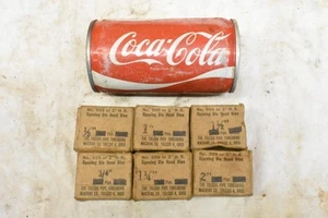 6 NOS Sets of Toledo Bolt Pipe Threading Dies 1/2" 3/4" 1" 1-1/4" 1-1/2" & 2" - Picture 1 of 5