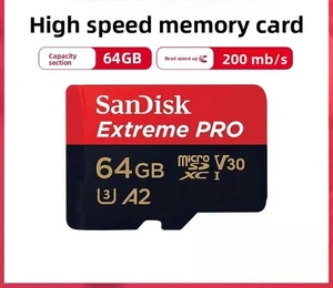 SanDisk Micro SD Card Extreme Memory Card 64 GB 4K Ultrafast Black Card - Picture 1 of 2