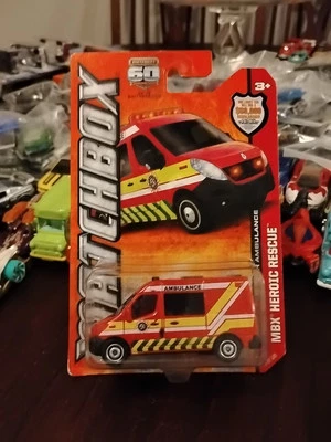 2013 Matchbox MBX Heroic Rescue Renault Master Ambulance #2 Red/Yellow/White ⬅️ - Image 1 of 3