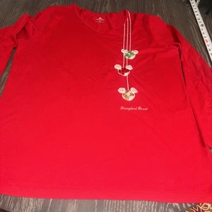 Camisa Disneyland Resort Adulto XL Navidad Roja Mangas Largas - Imagen 1 de 6