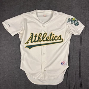 Vintage Authentic Rawlings Oakland A’s MLB Jersey Sz 48 Made In USA Athletics - Picture 1 of 14