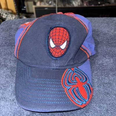 Chapéu bordado Marvel Spiderman preto vermelho branco meninos jovens 2009 algodão - Imagem 1 de 4