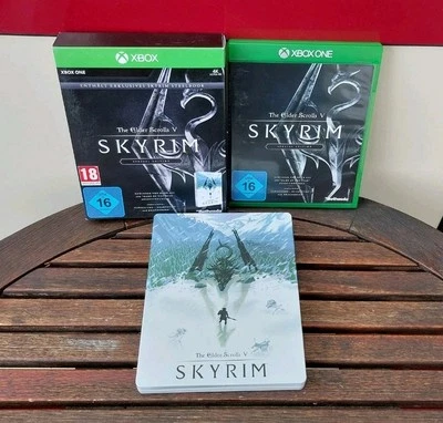 The Elder Scrolls Skyrim Special Edition Steelbook Xbox One OVP ANLEITUNG Top  - Bild 1 von 4