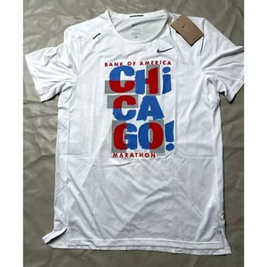 Nike Men small Chicago Marathon 2023 Rise 365 Running Shirt top FD2689-100 BOA - Picture 1 of 14