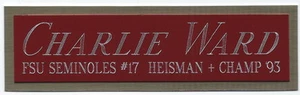 CHARLIE WARD HEISMAN NAMEPLATE AUTOGRAPHED SIGNED FOOTBALL HELMET JERSEY PHOTO - Picture 1 of 8