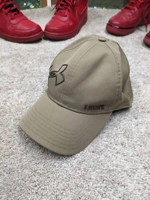 Under Armour Mens Snapback Hat I HUNT Baseball Cap Stretch Vented Wicking Green - Image 1 of 4