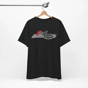Hurst Olds T-Shirt shifter Oldsmobile muscle car V8 horsepower vintage - Picture 1 of 11