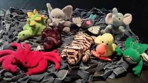 9 USED PLUSH TOYS WITHOUT HANGTAGS: TY BEANIE BABIES, RUSS, NANCO, POKEMON, GMA - Picture 1 of 1