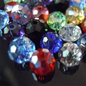 2 3 4 4 6 6 8 8 10 10 12mm Facet Crystal Glass Bead - DIY Fashion Jewelry Making - Picture 1 of 48