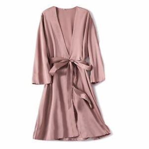 Satin Robe Female Intimate Lingerie Sleepwear Silky Bridal Wedding Gift Casual