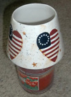 Patriotic Ceramic Shade Jar Topper - Yankee Candle Tulips