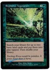 Explosive Vegetation 2002 Onslaught FOIL Green Sorcery MTG NM-MINT Real Pics AZ1