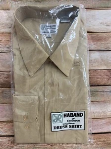 Haband of Patterson Long Sleeve Men's Dress Shirt 17 NEW NWT Gold VTG - Picture 1 of 5