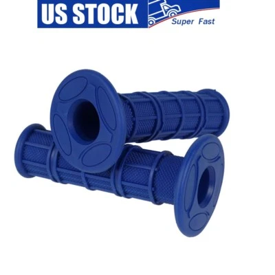 22mm 25mm 1" Hand Grips Blue Handle Bars For Harley Yamaha Vmax 1200 1700 WR200  - Image 1 of 4