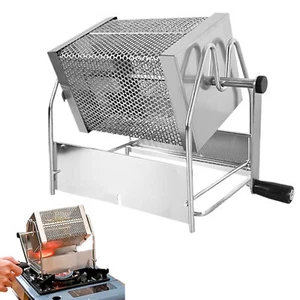 Stainless-Steel Manual Hand Crank Coffee Bean Roaster Baking Roasting Machine - Picture 1 of 12