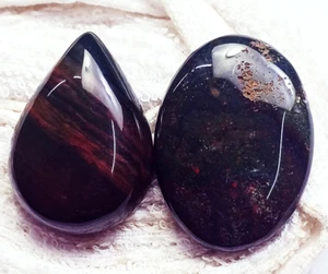 Certified Natural Brazilian Jasper Total 103.55 Ct 2 Pieces Loose Gemstones - Picture 1 of 6