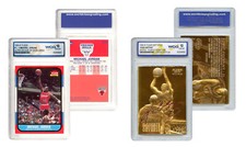KOBE Bryant Gold & Michael JORDAN Decade Fleer Rookie Cards Set - Gem Mint 10