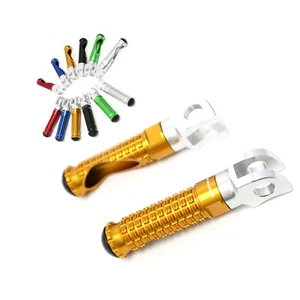 Gold CNC MPRO Front Foot Pegs For Suzuki GSF 650 S Bandit 07-12 13 14 15 16 17 - Imagen 1 de 7