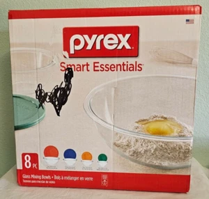 NUEVO JUEGO DE 8 TAZONES MEZCLADORES PYREX SMART ESSENTIALS 1086053 4 TAZONES Y 4 TAPAS - Imagen 1 de 5