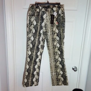 Pantalones vaqueros Revolt/R.v.t co piel de serpiente tallas mult - Imagen 1 de 3