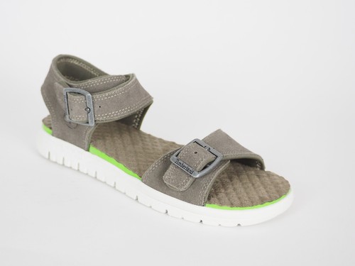 Sandali estivi casual da donna Timberland Piermont A16GH in pelle oliva 2 cinturini