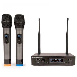 Kam KWM1932 Dual Twin Professional UHF Wireless Microphone System DJ Karaoke   - Picture 1 of 5