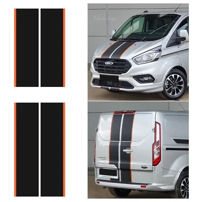 WORLDCUSTOMCHOPPER Adesivi Stickers Fasce Anteriori e Posteriori per Auto Ford Transit Custom