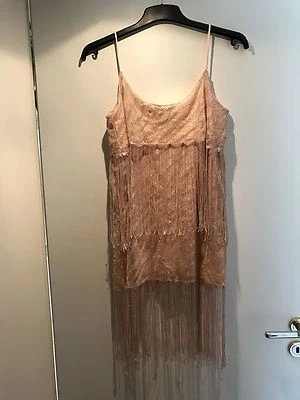 Neu Sehr Schönes Damen Abend Sommer Party Kleid Rost Gold Fransen In Gr.36  H&M  - Bild 1 von 3