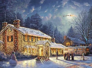 Buffalo Games - Thomas Kinkade - National Lampoon's Christmas Vacation - 100 ... - Picture 1 of 5