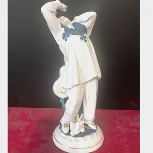 Katzhütte Thüringen Pierrot Figur weiß Porzellan Harlekin Hertwig & Co. - Bild 1 von 10