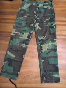 Vintage Gung Ho Pants Mens 31x31 Green Camo Army Military Made In USA 80s 90s - Picture 1 of 16