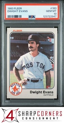 Fleer #183 1983 Dwight Evans Red Sox PSA 10 Foto 1 de 2