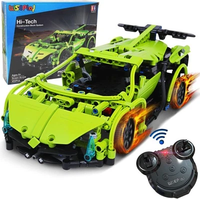 WISEPLAY Remote Control Car Building Kit, 453PCS Stem Toy for Kids Age 8-10, Gre - Image 1 of 4