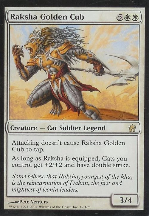 Raksha Golden Cub - Medium Play MTG Fifth Dawn - Image 1 of 1