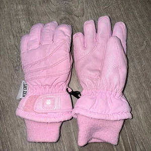 Nice Caps Toddler Gloves L/XL Pink Snow Mitts Ages 3–5 Waterproof Winter - Picture 1 of 6