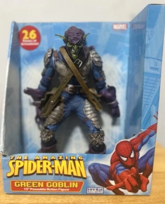 "FIGURA DE 12"" DUENDE VERDE HOMBRE ARAÑA ASOMBROSO 31 PIEZAS DE ARTICULACIÓN TOY BIZ Foto 1 de 4