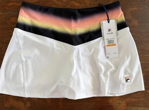 Pantalón corto Fila para mujer Back Spin blanco ombre nuevo con etiquetas, talla pequeña - Imagen 1 de 5