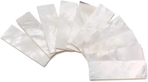 Ogdni GF122 - 10 piezas espacios en blanco con incrustación de carcasa plana rectangular blanca - 36 x 12 x 1 mm - Imagen 1 de 6
