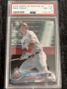 2018 Topps On Demand 3D #20 Mike Trout PSA 8 Print Run 269 - Bild 1 von 2