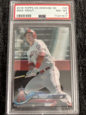 2018 Topps On Demand 3D #20 Mike Trout PSA 8 Print Run 269 - Image 1 of 2