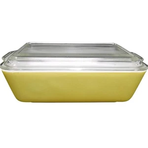 Vintage Pyrex 502 Kühlschrank Backform Gerippter Glasdeckel 1,5 Quart Avocado Grün - Bild 1 von 9