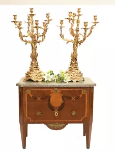 French Empire Commode Chest of Drawers - Antique with Marquetry Inlay - Picture 1 of 12