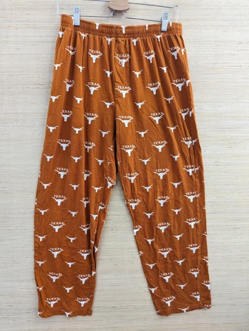 Sideline Apparel Texas Longhorns Mens Pajama Pants Burnt Orange Medium Cotton Cover