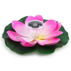 3D LED Solar Powered Flower Light Floating Fountain Pool Pond Lamp Garden Decor - Picture 1 of 16