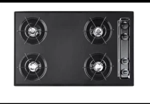 Summit TNL05P Black 30"W 4 Burner Gas Cooktop With Battery Start Ignition - Picture 1 of 1