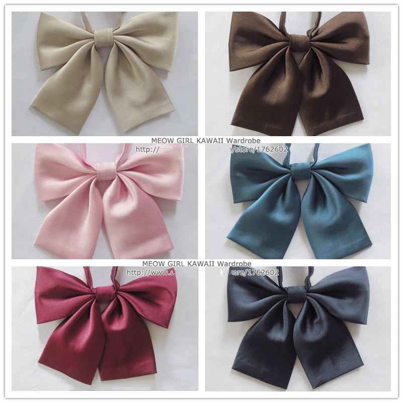 Linda Corbata Japonesa Escolar Niñas JK Uniforme Pajarita Colores Puros Lolita Juegos con disfraces Foto 1 de 4