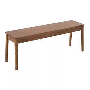 Dining Bench 120cm Wooden Seat Chair for Kitchen Cafe Restaurant -Walnut - Picture 1 of 7