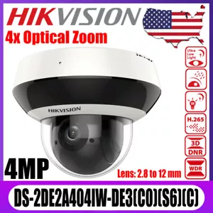 Hikvision DS-2DE2A404IW-DE3(C0)(S6)(C) 4MP 4X Optical Zoom IR Dome PTZ IP Camera - Picture 1 of 12