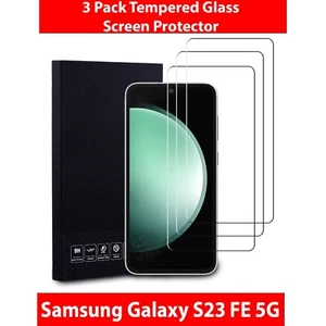 3 Pack Tempered Glass Screen Protector Premium 9H For Samsung Galaxy S23 FE 5G - Picture 1 of 7
