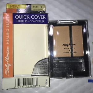 SALLY HANSEN Quick Cover Make Up + Concealer 8111-10 MEDIUM BEIGE sealed NIB - Picture 1 of 3